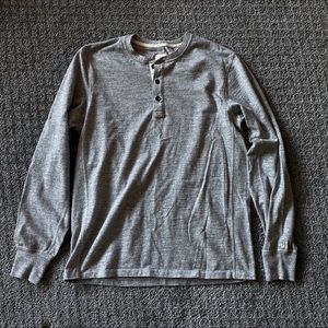 Light Gray rag & bone Henley Long Sleeve Shirt